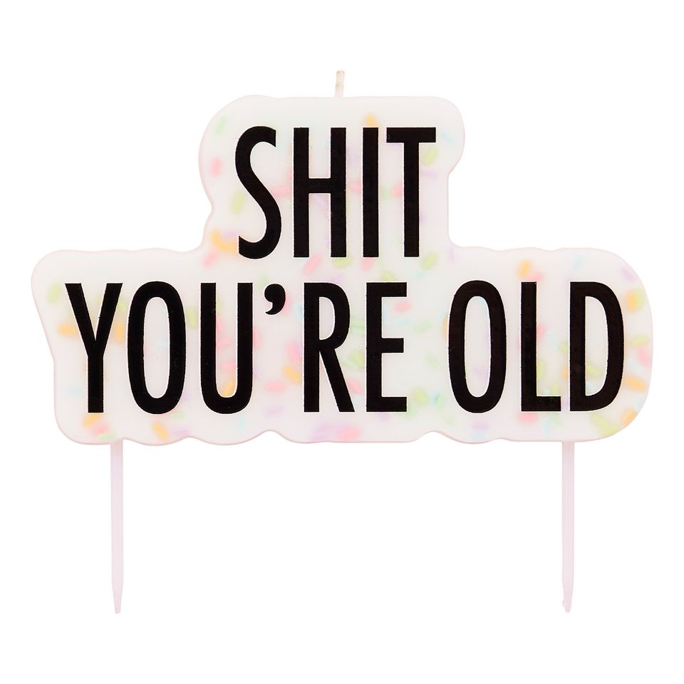 Tårtljus Shit You're Old från Club Green / Hootyballoon