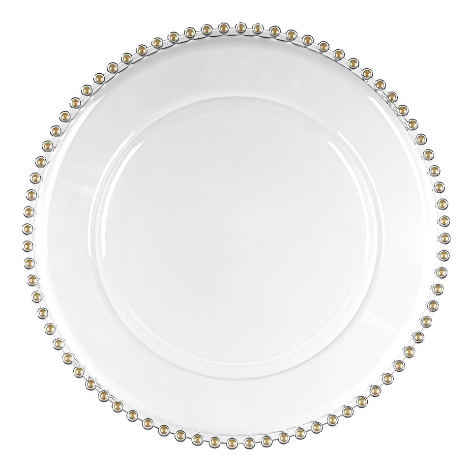 Underläggstallrik Transparent med Pärlor från PartyDeco